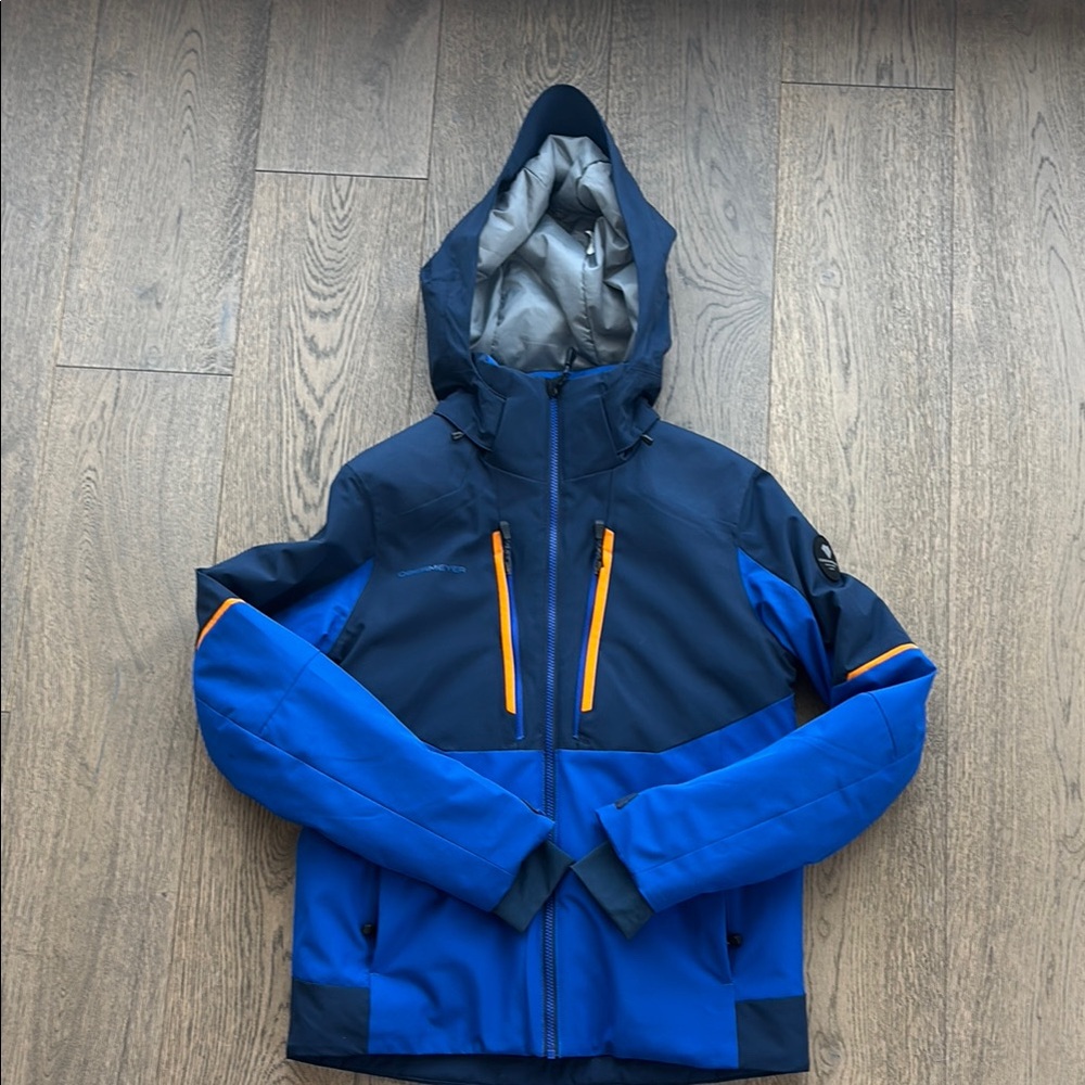 Men’s Blue and Black Obermeyer Ski Jacket